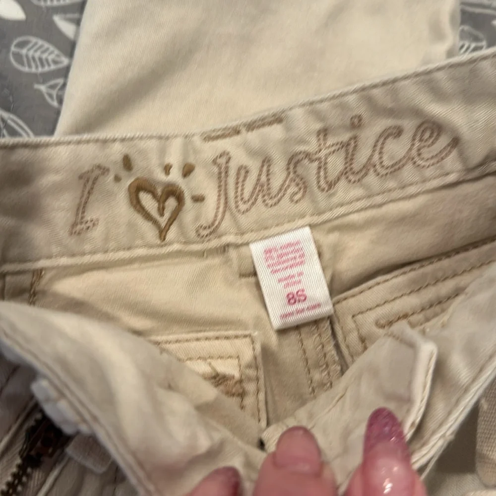JUSTICE Tan Skinny Cargo Pants, size 8S